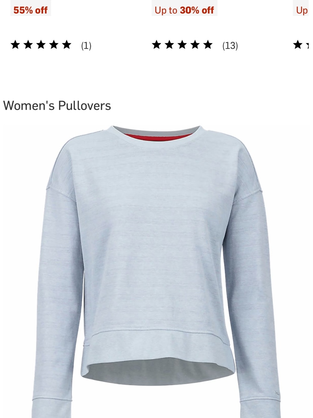 Marmot cream Crewneck Pullover Sweater